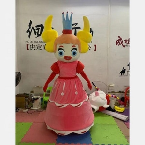 High quality CE plush Inflatable princess mascot costume Halloween carnival costumes for party mascota