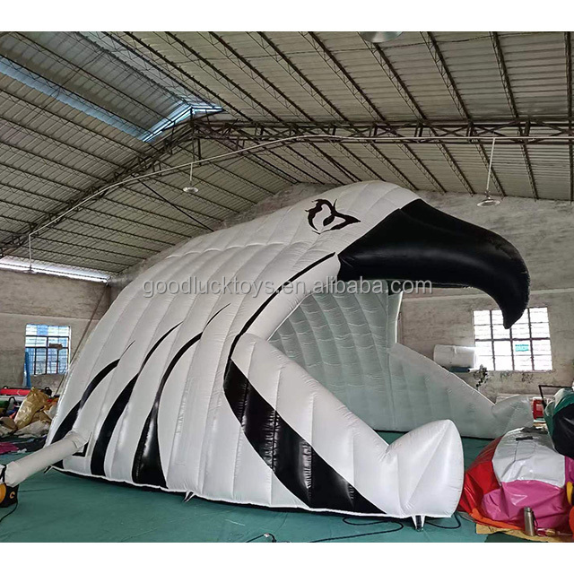 inflatable sports tunnel / American football games tent NFL entrance inflatable eagle helmet tunnel  football field tent