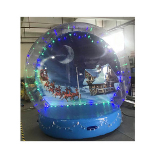 Custom Giant LED Inflatable Snowball Human Size Inflatable Christmas Snow Globe