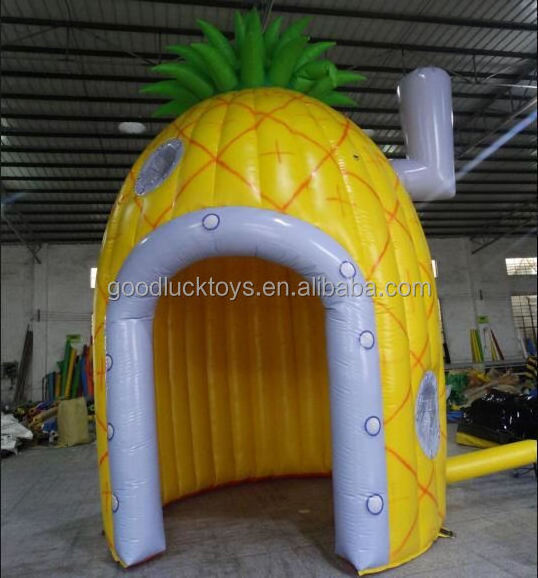 small fruit promotion booth shops , blow up Fruit drinks pineapple shaped tent inflatable pineapple kiosk stand shop pub