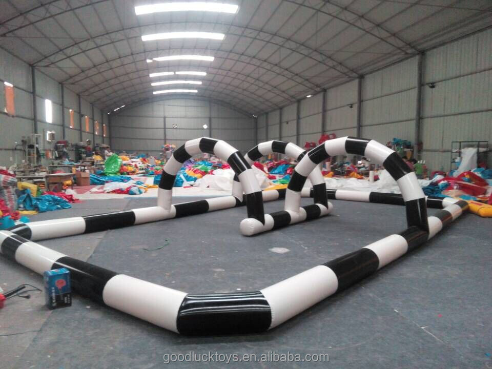 Hot sale go kart track inflatable track inflatable race track