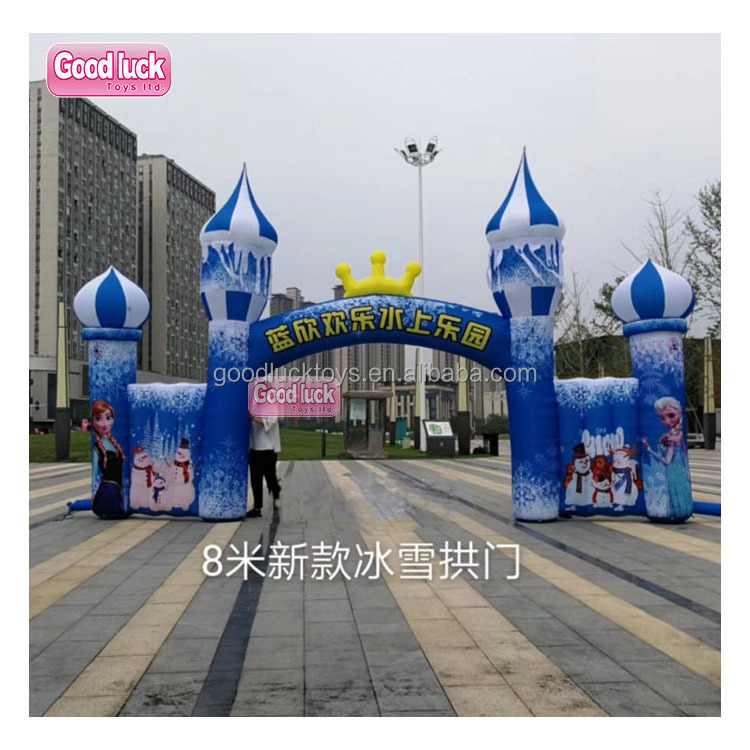 custom Outdoor Large event outdoor Decorations eco-oxford atmosphere inflatable advertising Archway inflatable arch with blower