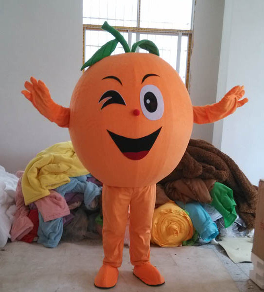 Orange fruit mascot costumes size fancy dress cartoon character party outfit suit