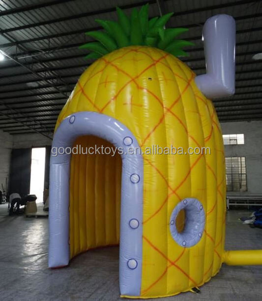 small fruit promotion booth shops , blow up Fruit drinks pineapple shaped tent inflatable pineapple kiosk stand shop pub