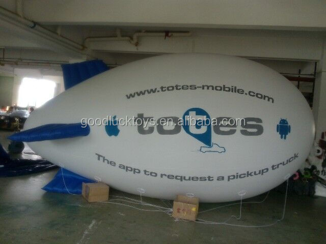 Advertising Inflatable Large Helium Balloons Aerostatic Balloon blimp,6m helium airship Gas tethered helium blimp