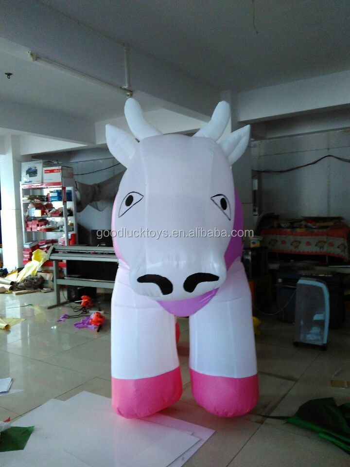 Hot sale  customized size giant inflatable purple cow for advertising