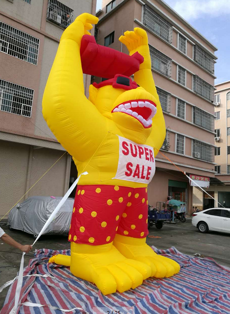 factory sale 6m giant inflatable monkey for promotion, 20 feet high giant inflatable gorilla balloon