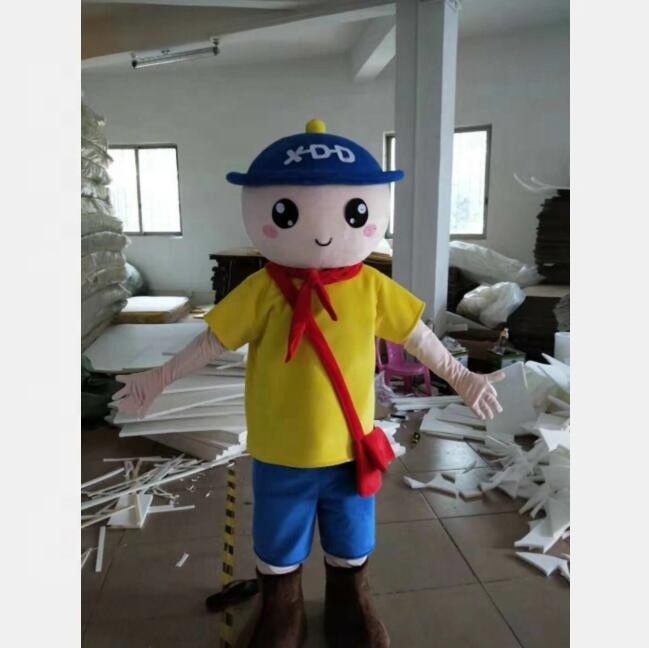 Professional real cartoon character boy mascot custom mascot costumes with high quality mascott mascote