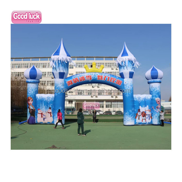 custom Outdoor Large event outdoor Decorations eco-oxford atmosphere inflatable advertising Archway inflatable arch with blower