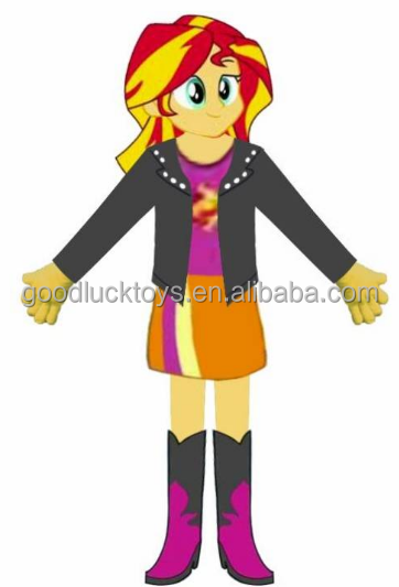 Adult kids girl fursuit Sunset Shimmer cosplay suit Pepper Ann cosplay costumes woman girls mascot costumes