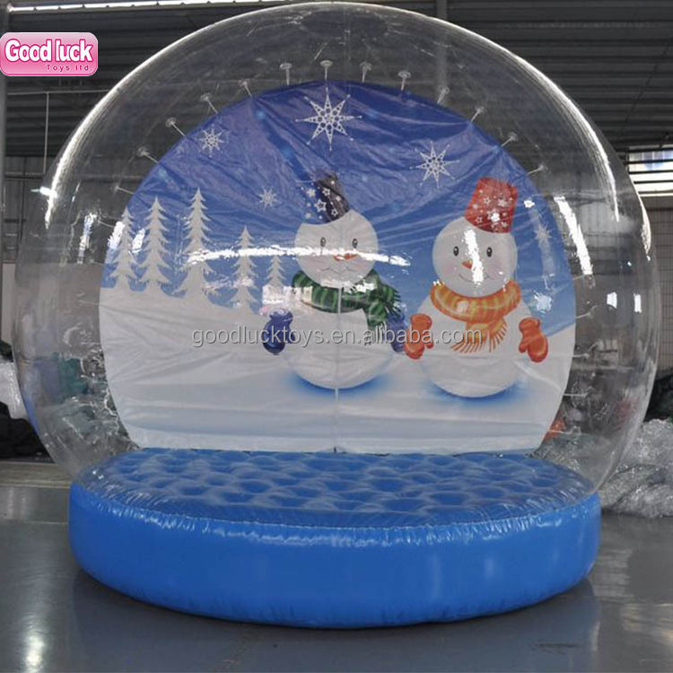 Large christmas snow globe/ Christmas Promotion PVC Tarpaulin Inflatable Snow Globe, Giant Inflatable Human Snowglobe