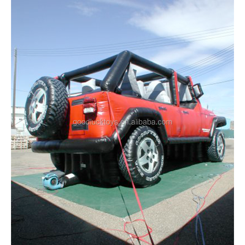 factory custom Advertising Equipment blow up motor car  model Giant inflatable jeep car