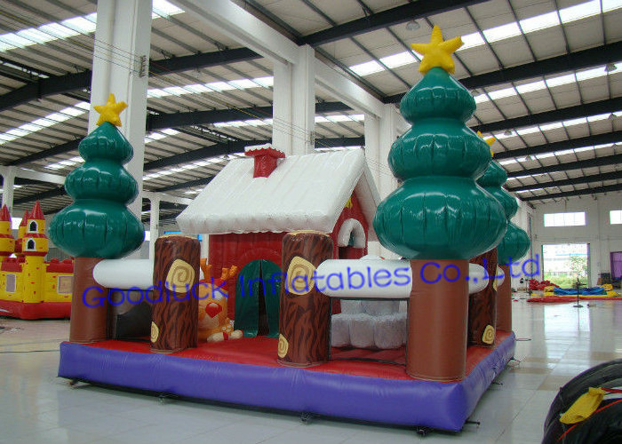 christmas inflatables decoration Commercial inflatable christmas bouncer house inflatable santa claus house