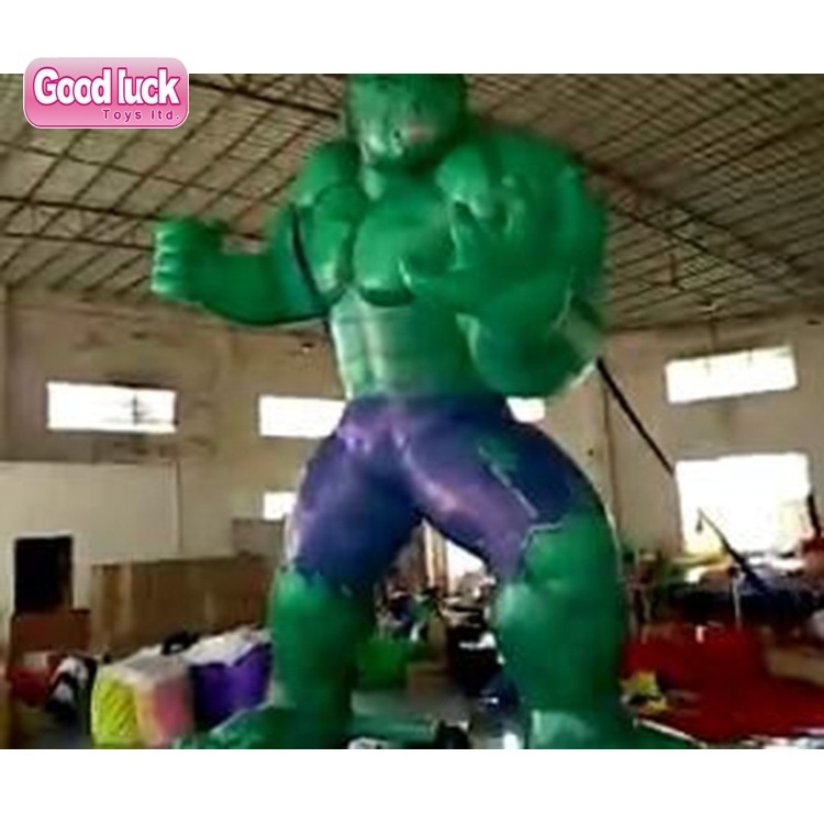 China wholesale market advertising superhero model character inflatable cartoon hulk