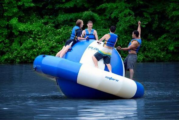 Summer Hot selling lake toys floating sports Saturn inflatable water park rotation floating water games