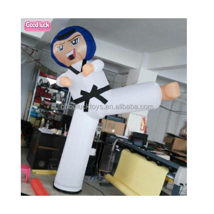 Inflatable taekwondo man blue boy Cartoon Toys advertising custom Karate advertising inflatable dummy