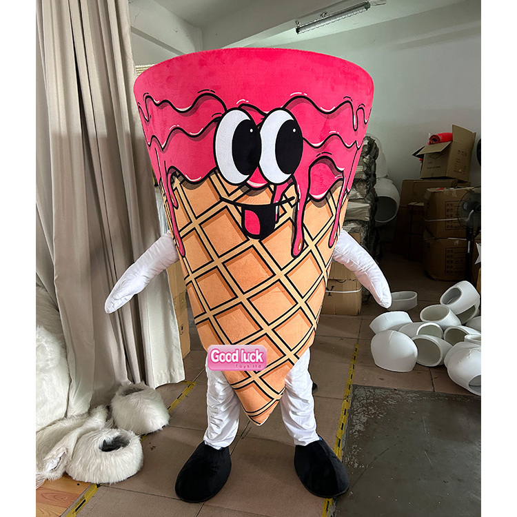 High Quality Custom icecream Mascot advertising food juice Mascot Costume Rental  ice cream mascot costumes