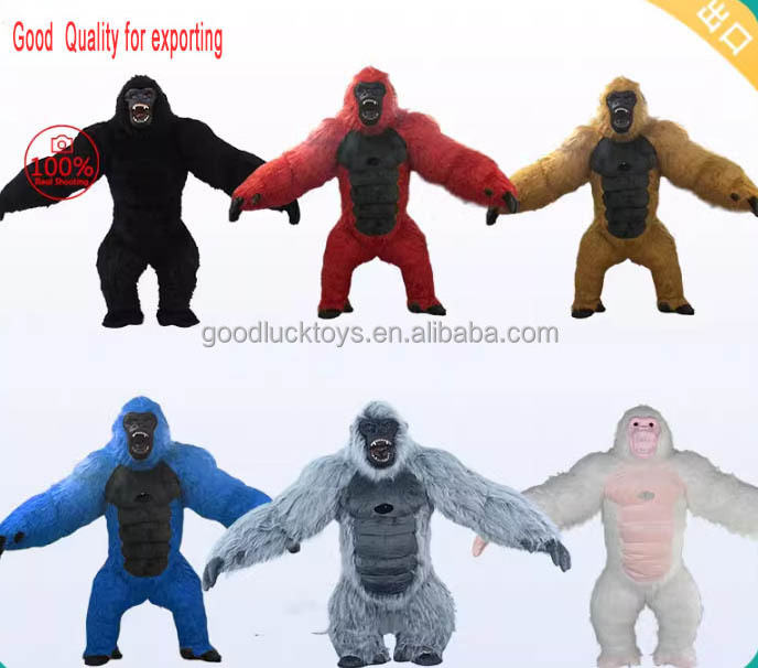 Inflatable Cosplay  Christmas Party Costume Chimpanzee Clothes Air realistic  Adult suit giant inflatable gorilla  costume