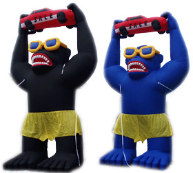 factory sale 6m giant inflatable monkey for promotion, 20 feet high giant inflatable gorilla balloon