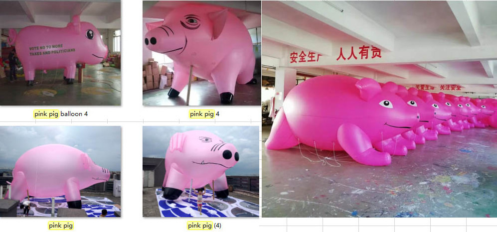 giant inflatable pig for advertising/inflatable pig helium balloon for flying