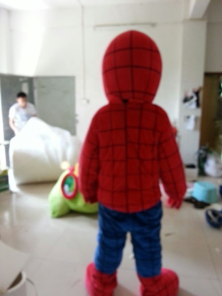 China custom stylish hand made Adult Spiderman mascot costumes, elastic polyester adult costume for party