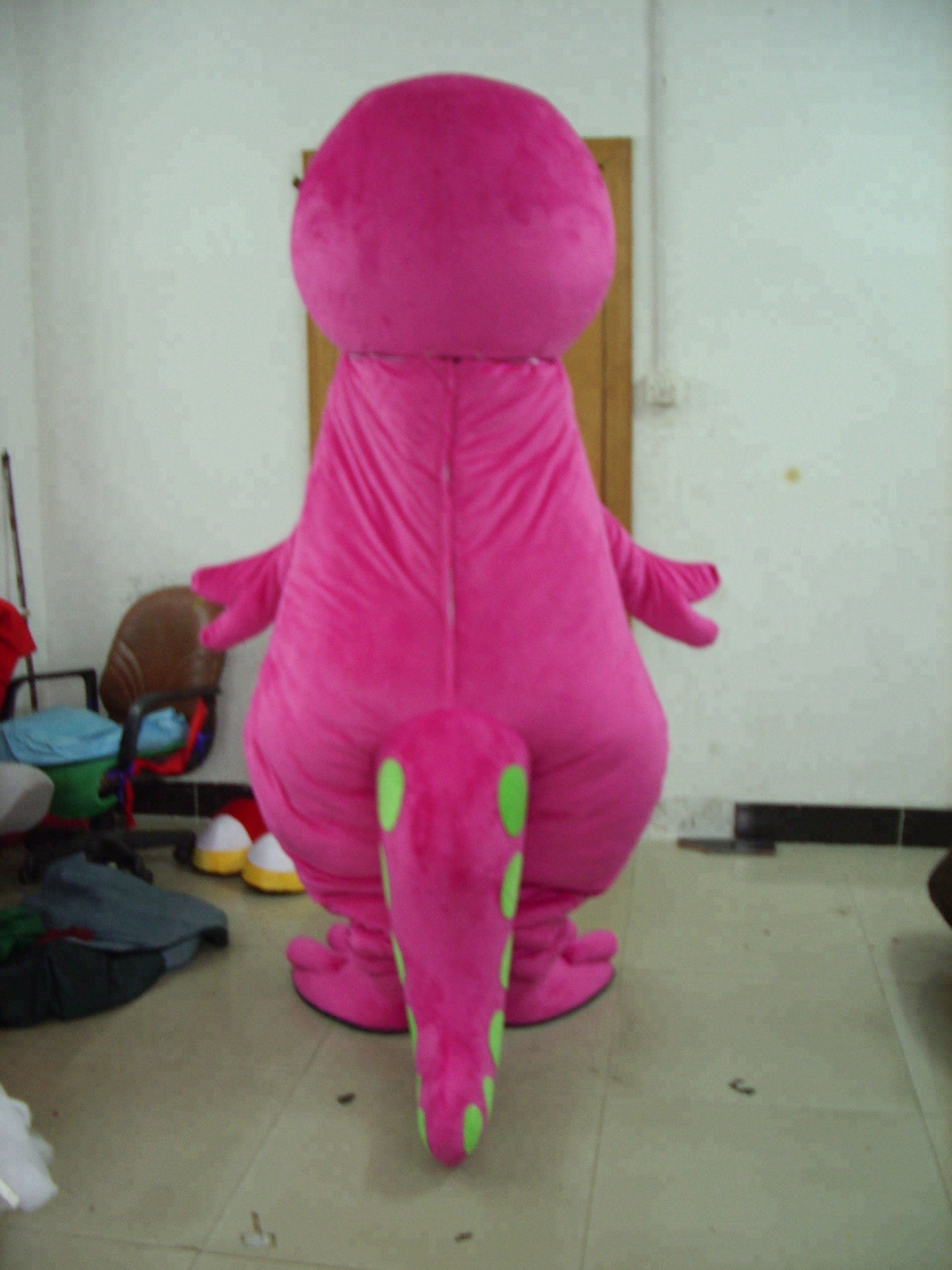 Hot sale plush cartoon fursuit Film movie character adults Barney mascot costume