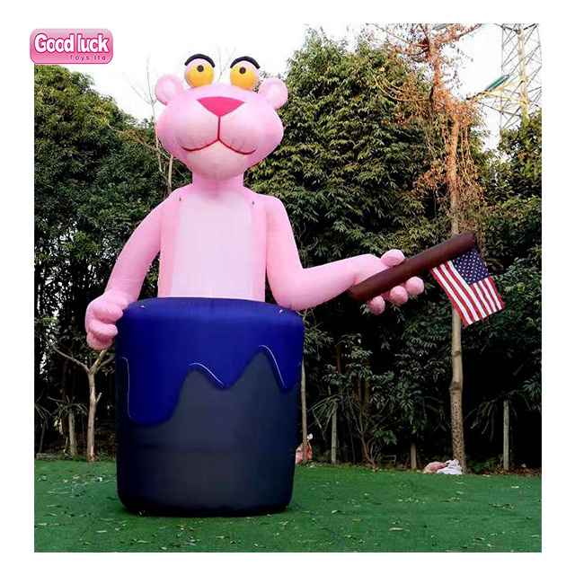 Widely used big pink panther cartoon inflatable advertising