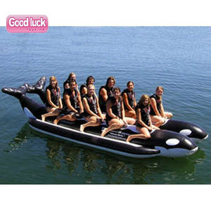 Factory sale various large adult inflatable water banana boat for sale