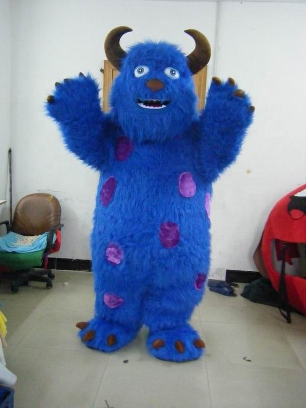 Adults Cartoon Mascot Costume,deluxe Monsters Sully Mascot Costume Unisex Animal Silk Screen or Digital Printing 3 Years 1pc