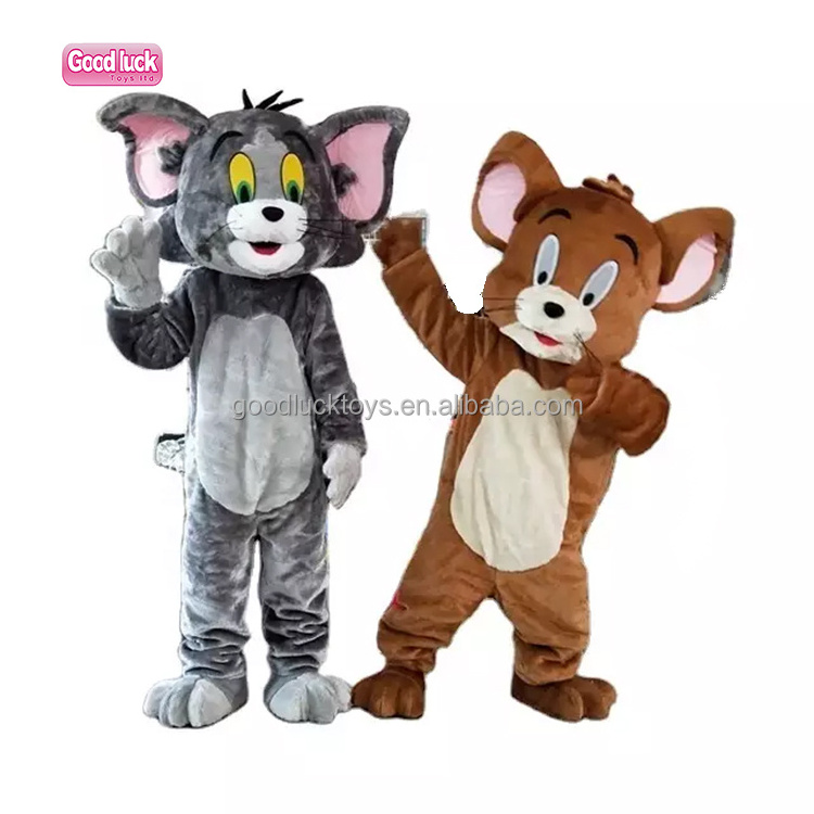 Mascotte Party Show Film Cartoon Character Tom and Jerry Cat and Mouse Costume High Quality Hot Sale Kids Adult Unisex Animal