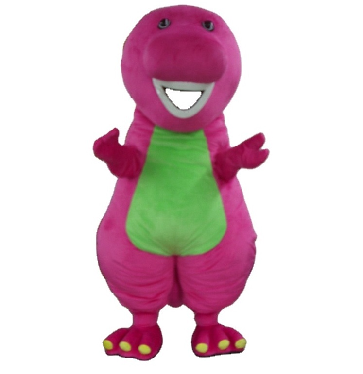 Hot sale plush cartoon fursuit Film movie character adults Barney mascot costume