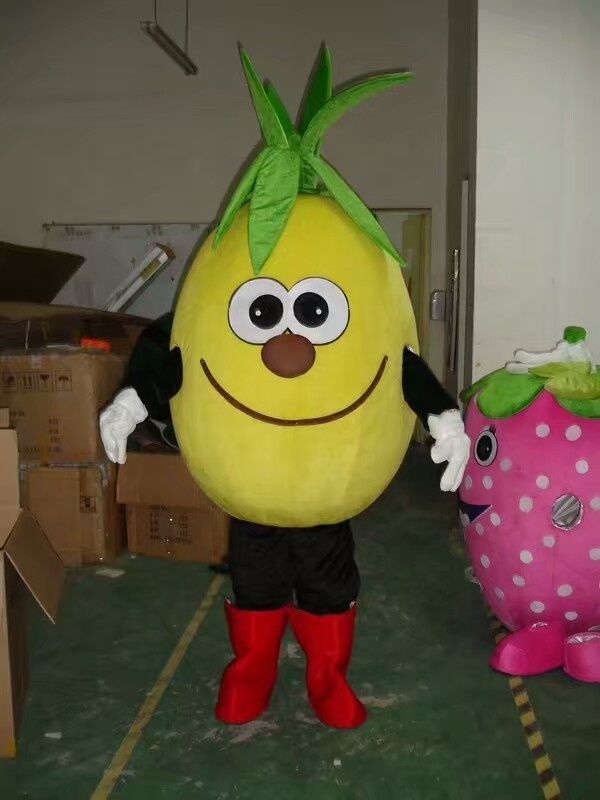 CE High quality plush vegetable fruit egg plant grape pineapple mascot costume for sale