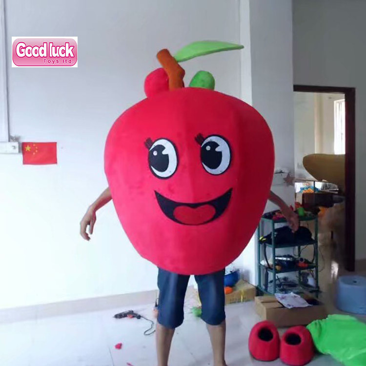 Carton fruit adult yellow apple mascot costume / Green appleFruit mascot costume/ Red apple mascot costume