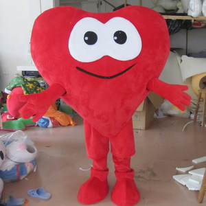 Valentine wearing mascot Heart Costumes wearable walking red heart cosplay plush mascot costumes