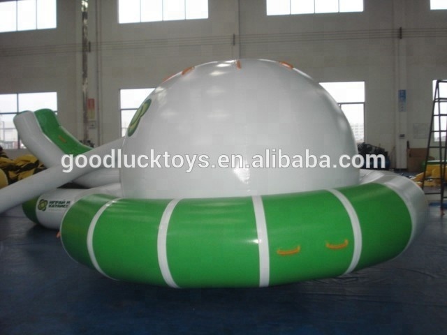 Summer Hot selling lake toys floating sports Saturn inflatable water park rotation floating water games