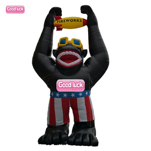 factory sale 6m giant inflatable monkey for promotion, 20 feet high giant inflatable gorilla balloon