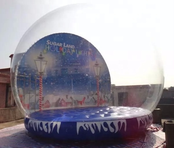 Outdoor Decorations Clear Dome Christmas Human Life Large Size Inflatable Snow Globe For Live Show