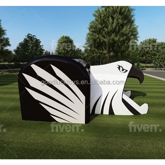 inflatable sports tunnel / American football games tent NFL entrance inflatable eagle helmet tunnel  football field tent