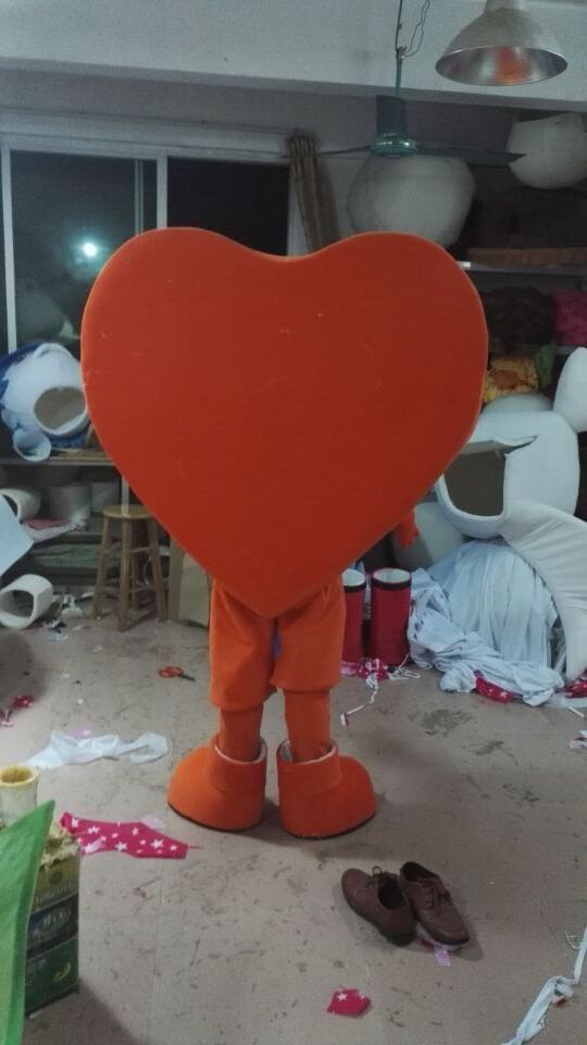 Valentine wearing mascot Heart Costumes wearable walking red heart cosplay plush mascot costumes