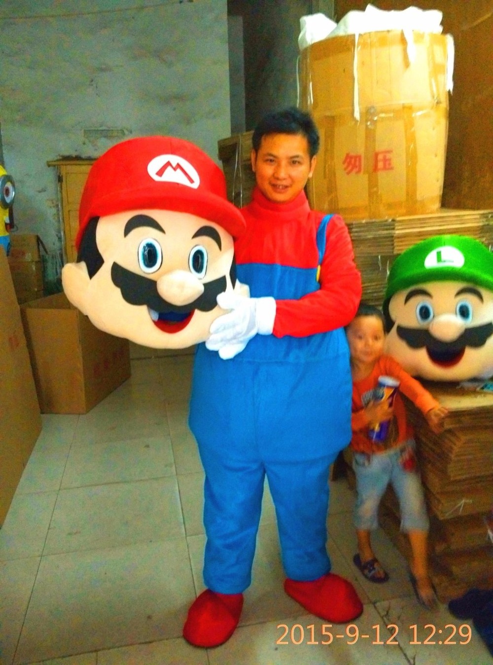 factory cost funny and cheaper mario and luigi mascot costume