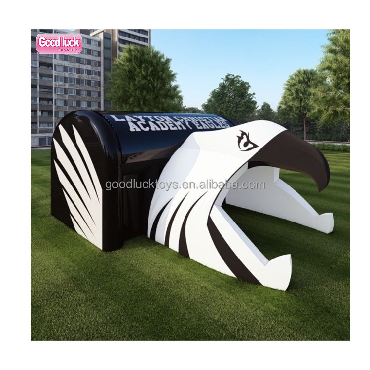 inflatable sports tunnel / American football games tent NFL entrance inflatable eagle helmet tunnel  football field tent