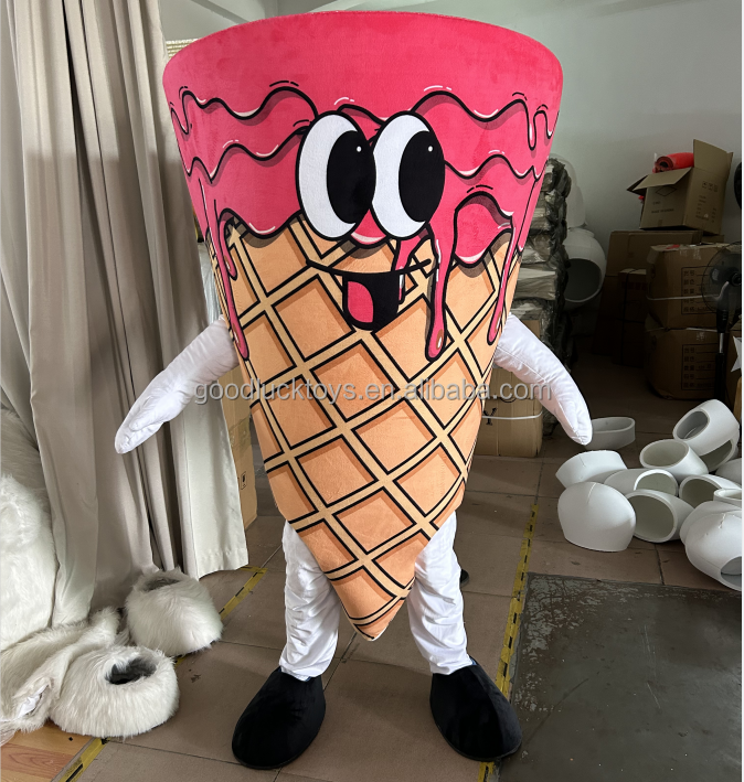 High Quality Custom icecream Mascot advertising food juice Mascot Costume Rental  ice cream mascot costumes