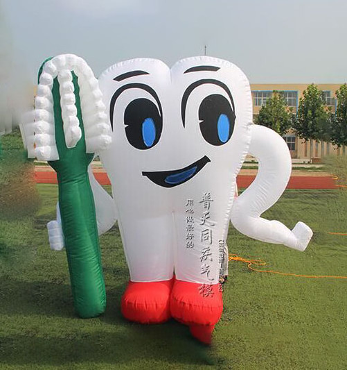 giant inflatable WHITE toothbrush for sale/ stand tooth balloon huge inflatable Brush for promotion