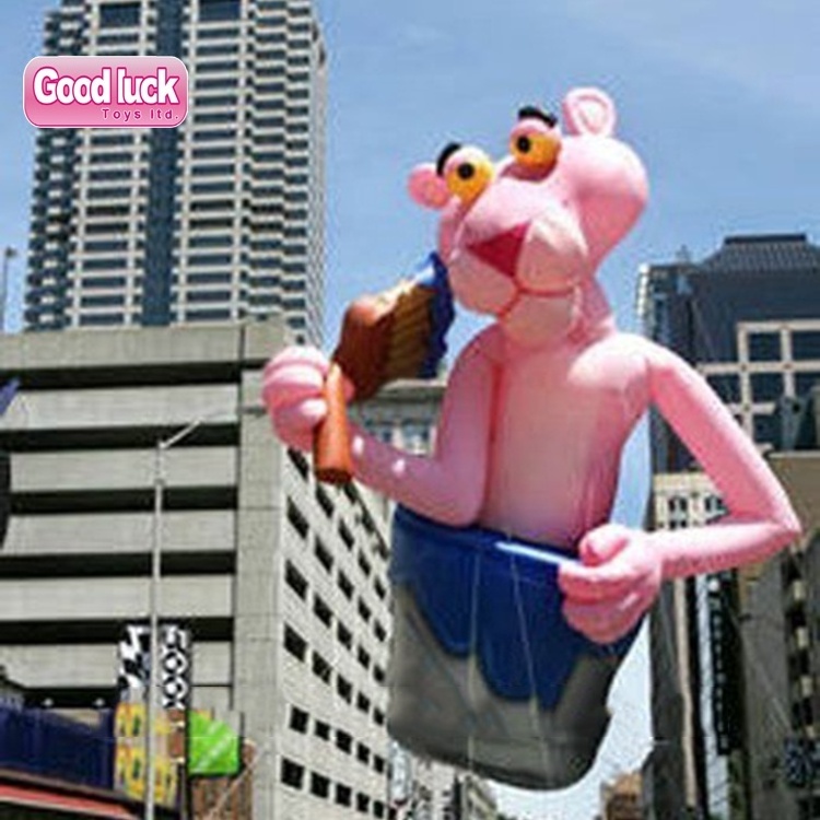 Widely used big pink panther cartoon inflatable advertising