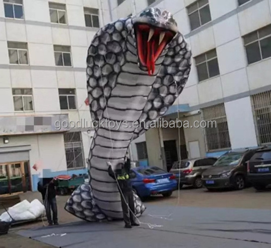 Giant Inflatable Animals Snake 15 Ft. Tall Inflatable King snake Big-eyed  python snake