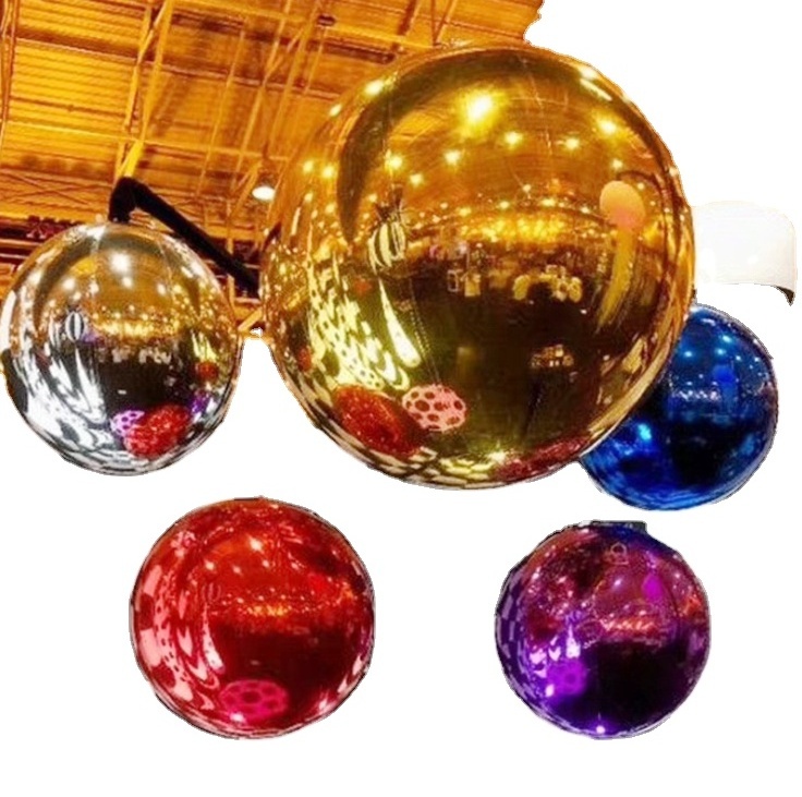 Customized 60cm 80cm 100cm 120cm big ornament giant inflatable christmas ball for mall holidays decoration