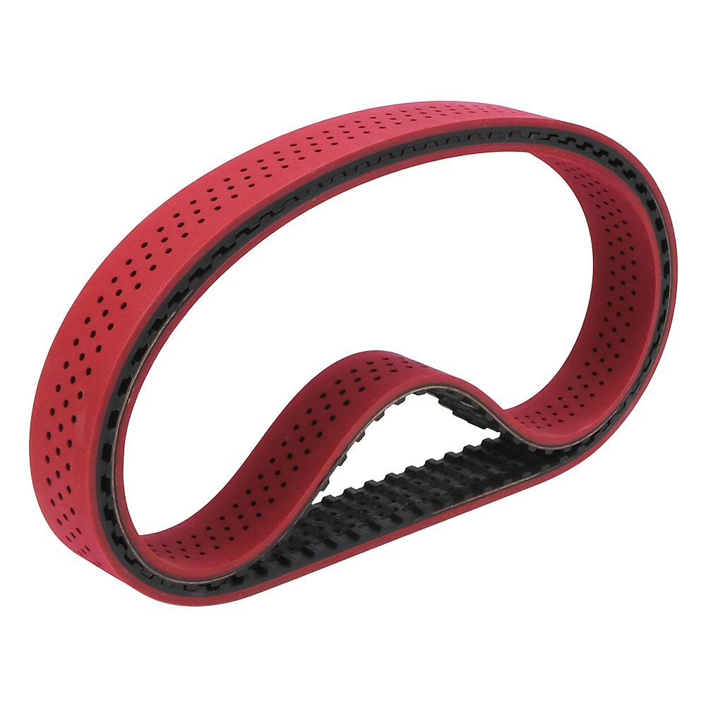 Suitable for Various Applications vacuum effect molded red pull down belt with counter bore for packing machine