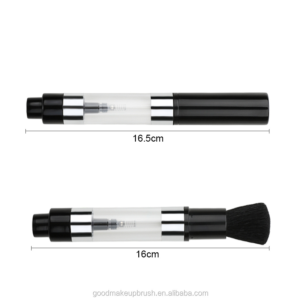 dispensing refillable face powder makeup brush