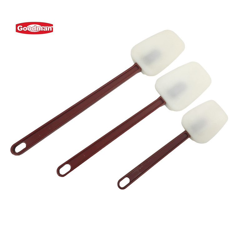 Wholesale bread dough long baking tool heat resistant rubber kitchen plastic cooking spatula silicone espatulas cake scraper