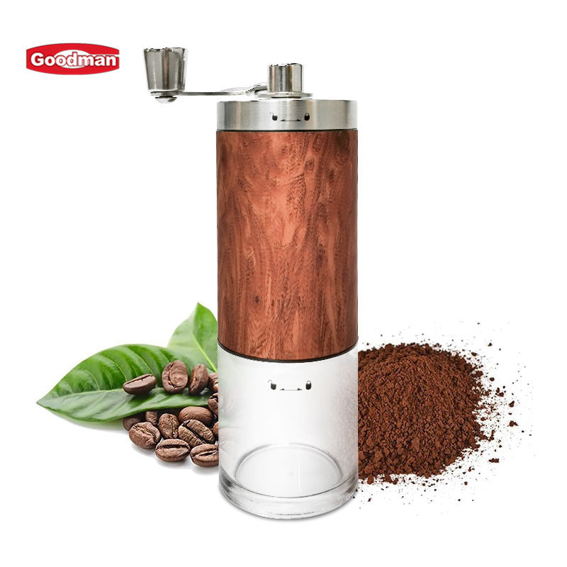 Portable Express Coffee Maker Hand Coffee Bean Mill with Ceramic Adjustable Knob Setting Manual  Plastic Coffee Grinder